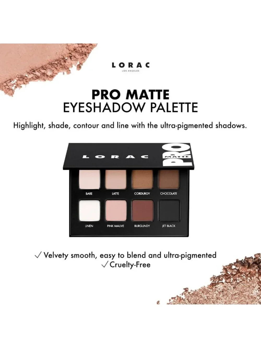 High Pigment Matte & Shimmer Eyeshadow Palette with Mirror - Versatile Makeup